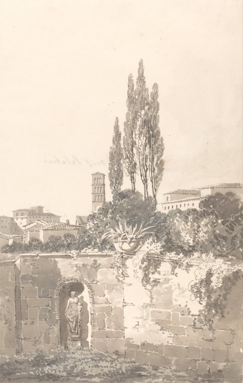 A Farnese -kertben, Rómában alkotó: Thomas Girtin