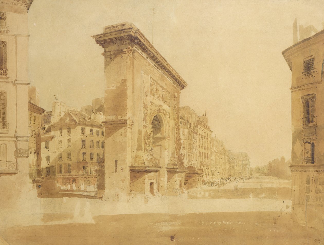 Porte St Denis, Párizs alkotó: Thomas Girtin