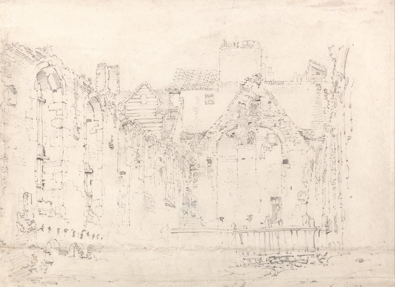A Savoy palota romjai alkotó: Thomas Girtin