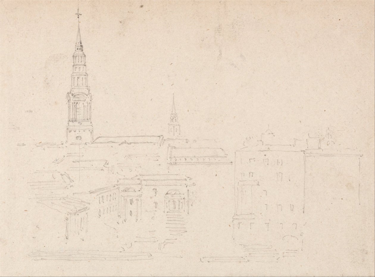 St. Brides, Fleet Street, London alkotó: Thomas Girtin