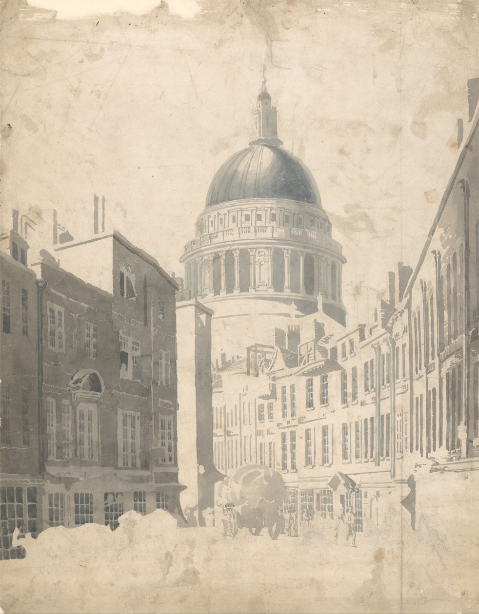 St. Pauls Cathedral, a londoni St. Martins-le-Grand-ból alkotó: Thomas Girtin
