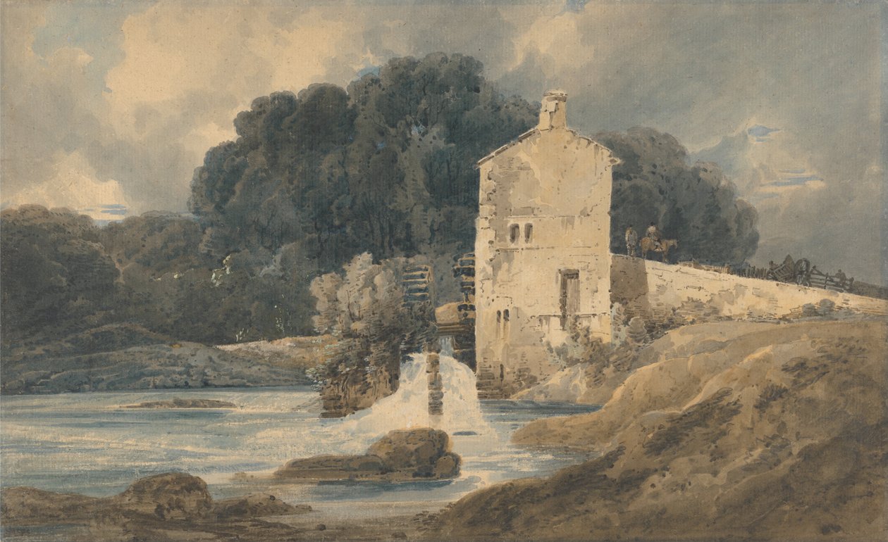 The Abbey Mill, Knaresborough alkotó: Thomas Girtin