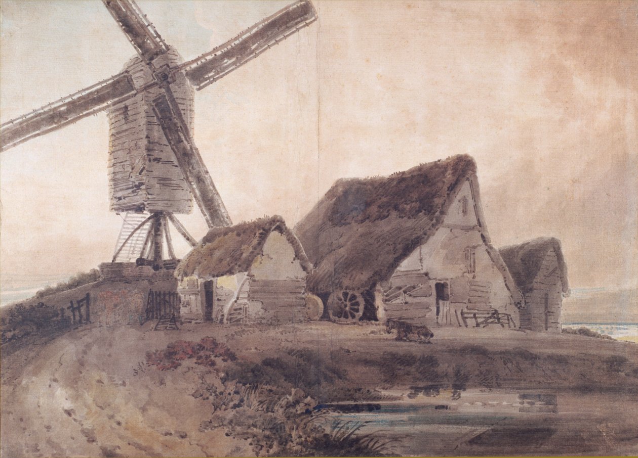 A régi malom Stanstedben, Essexben alkotó: Thomas Girtin