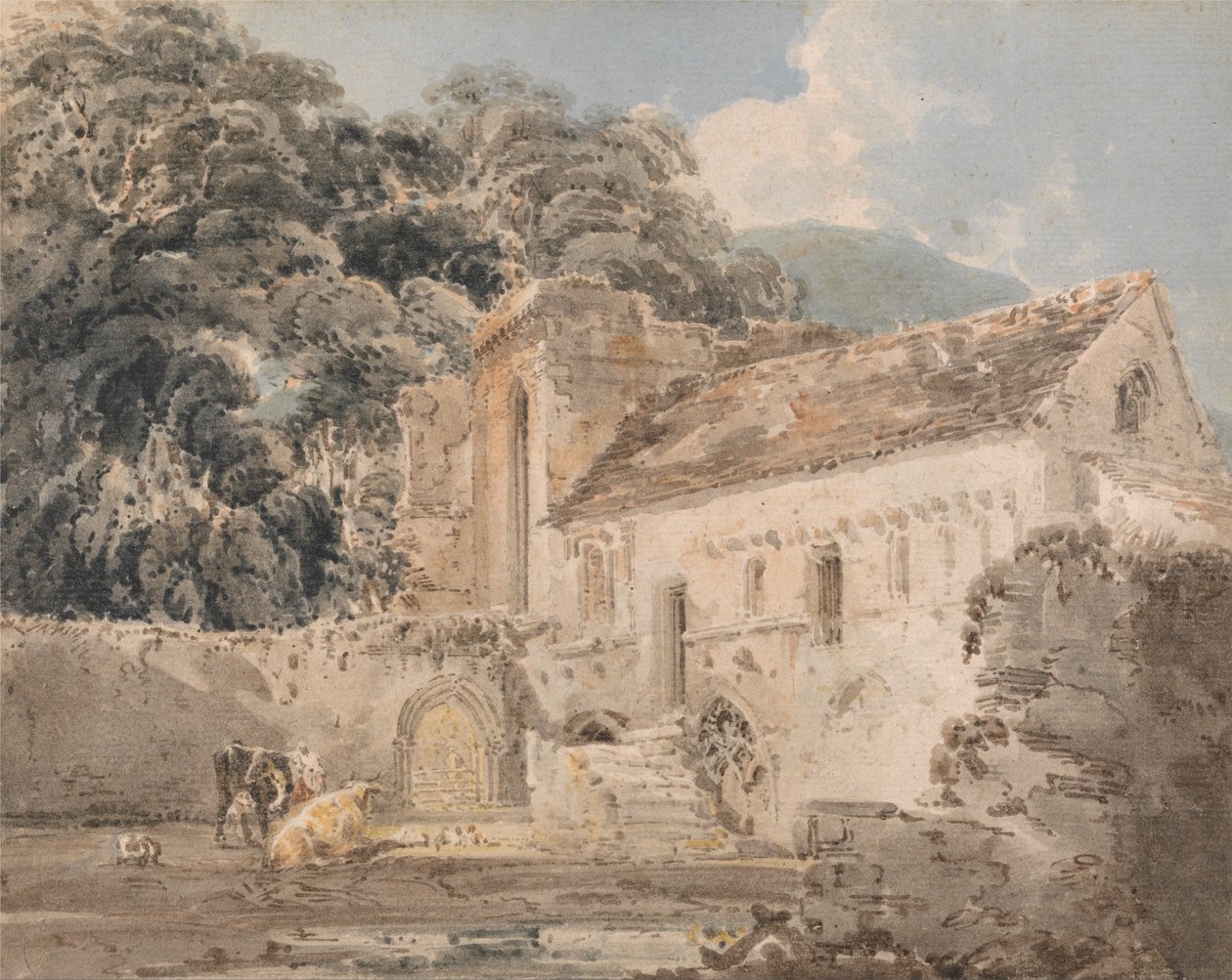 Valle Crucis apátság, Denbighshire alkotó: Thomas Girtin