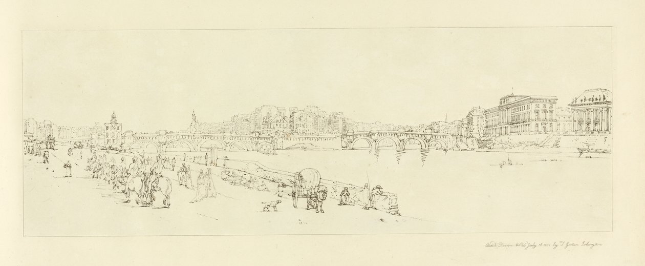 Pont Neuf kilátása, 1802 körül alkotó: Thomas Girtin