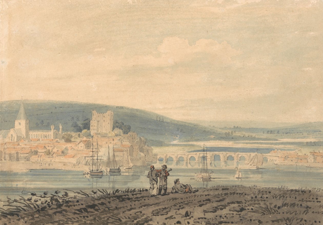 Rochester látképe alkotó: Thomas Girtin