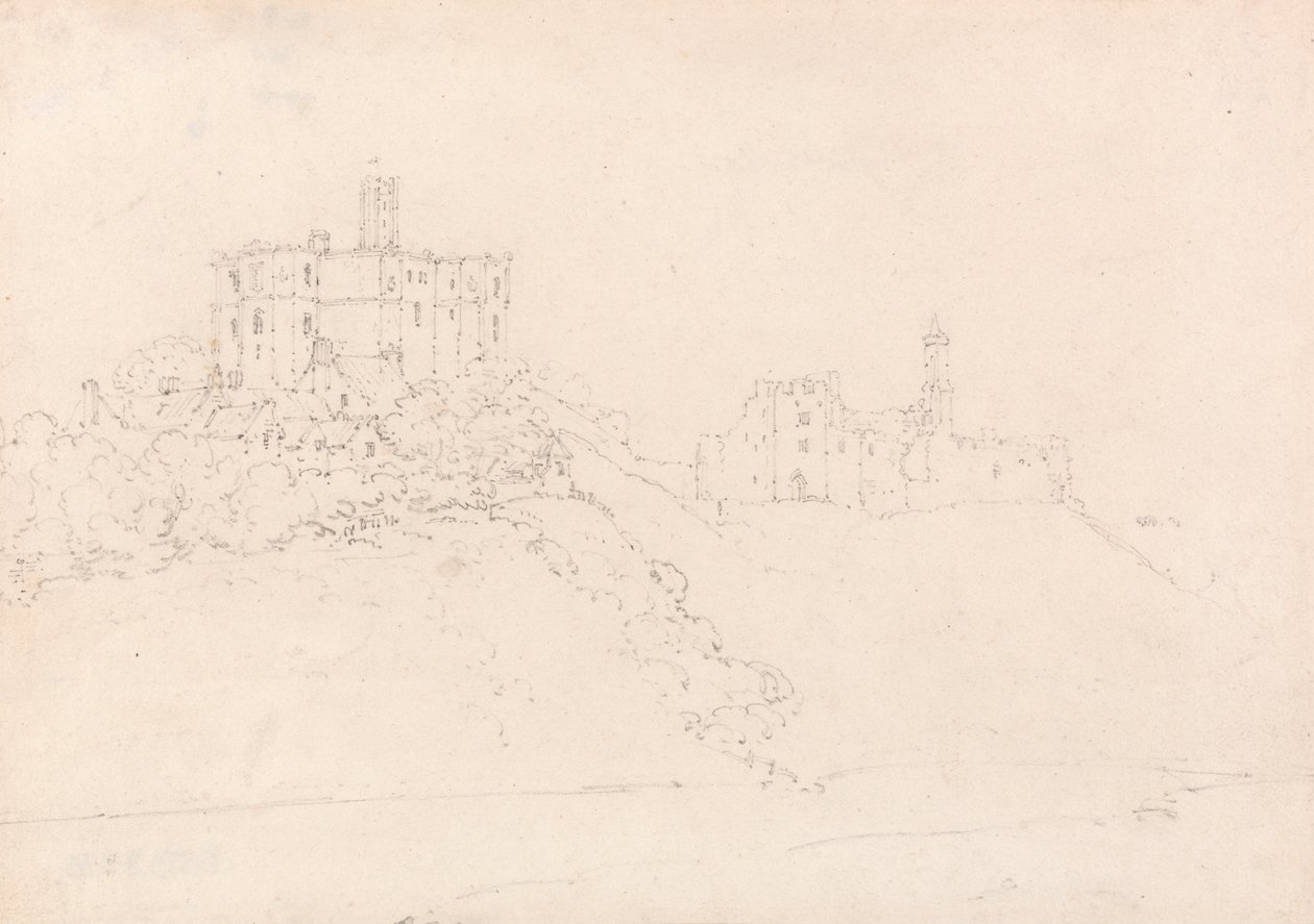 Warkworth -kastély, Northumberland alkotó: Thomas Girtin