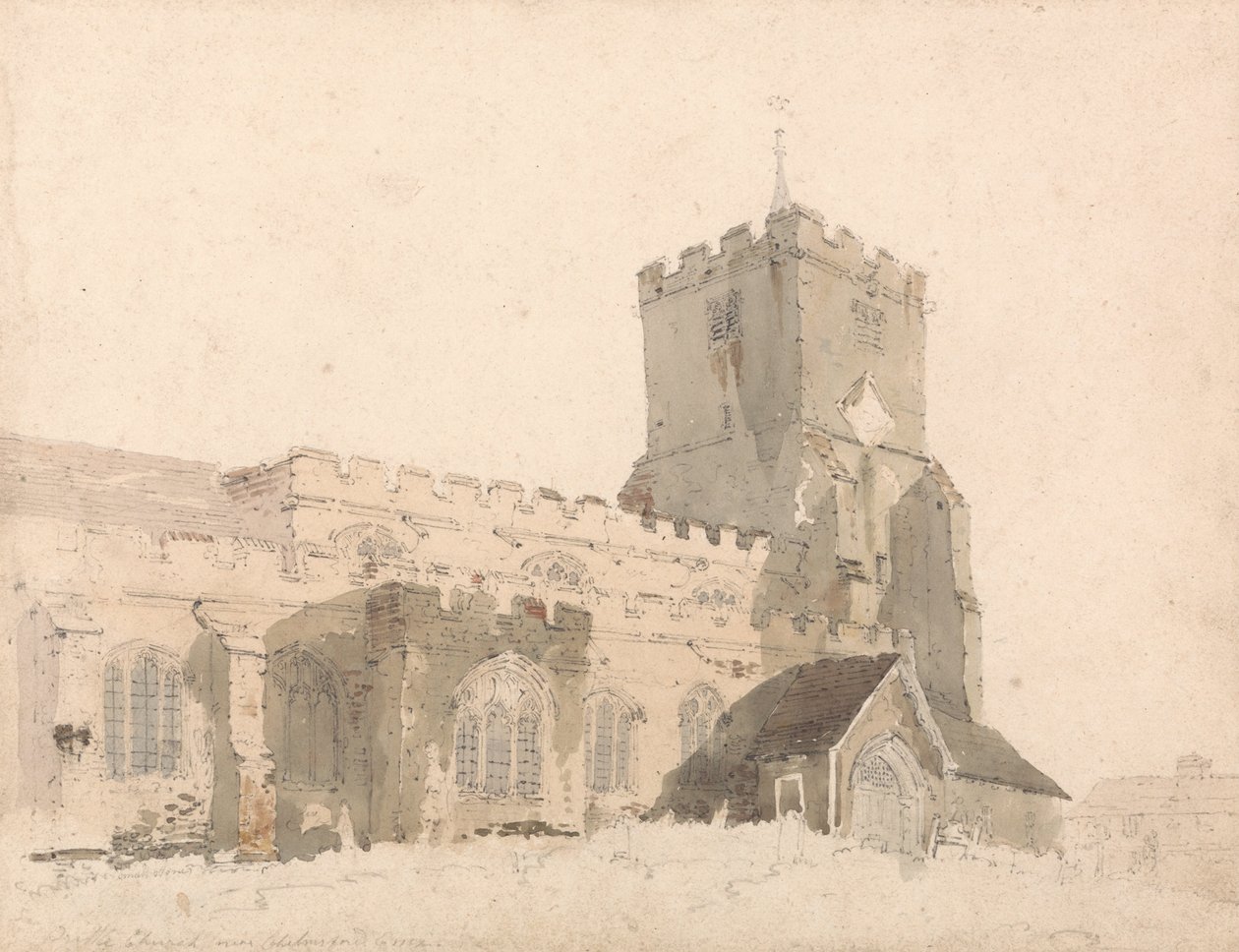 Writtle Church, Essex alkotó: Thomas Girtin