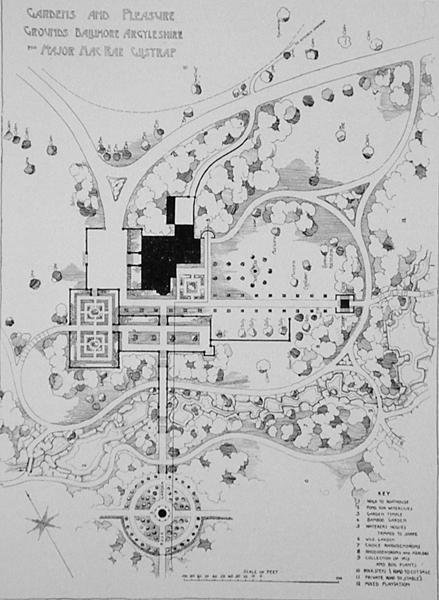 Gardens and Pleasure Grounds, Ballimore, Argyleshire, MacRae Gilstrap őrnagy számára, Thomas Mawsonstól: The Art and Craft of Garden Making, megjelent 1900-ban (lásd még: 171141) alkotó: Thomas Hayton Mawson