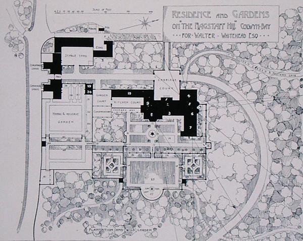 Residence and Gardens on The Flagstaff Hill, Colwyn Bay, Walter Whitehead Esq számára, Thomas Mawsonstól: The Art and Craft of Garden Making, megjelent 1900-ban (lásd még: 171144) alkotó: Thomas Hayton Mawson