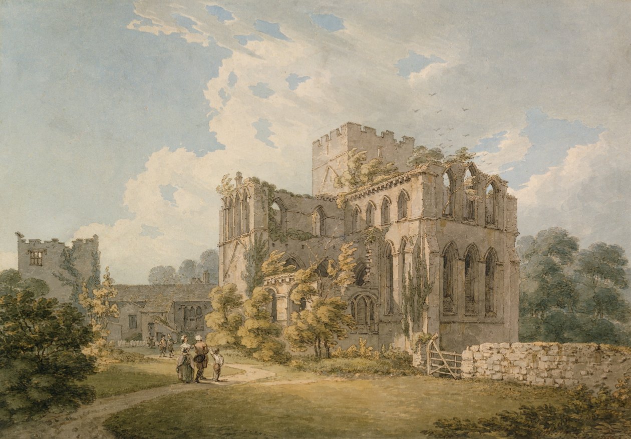 Lanercost Priory, Carlisle közelében (toll, tinta és WC papíron) alkotó: Thomas Hearne