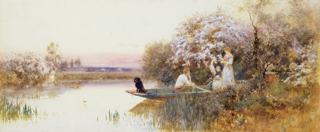 Virágok szedése. 1895 alkotó: Thomas James Lloyd