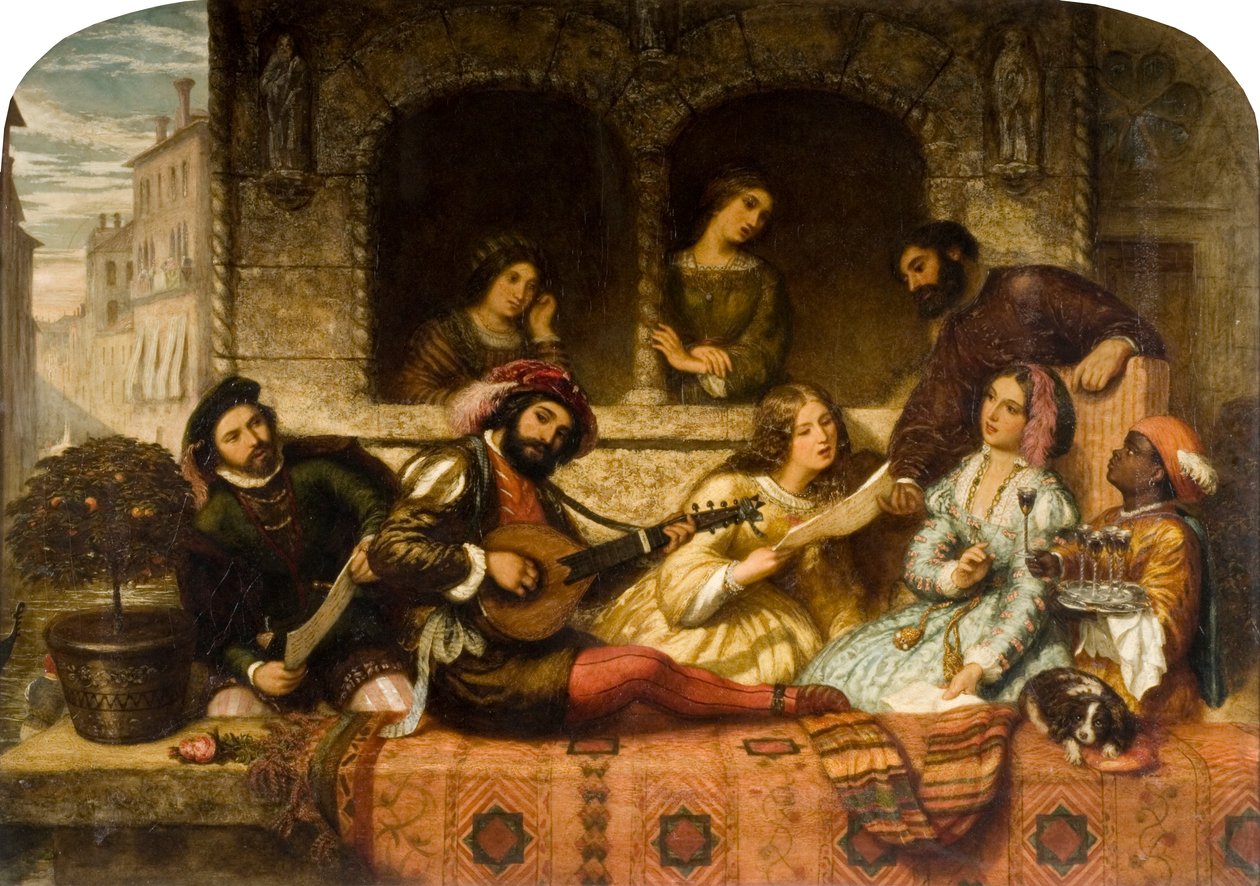 Velencei erkélyjelenet, 1859 alkotó: Thomas Kent Pelham