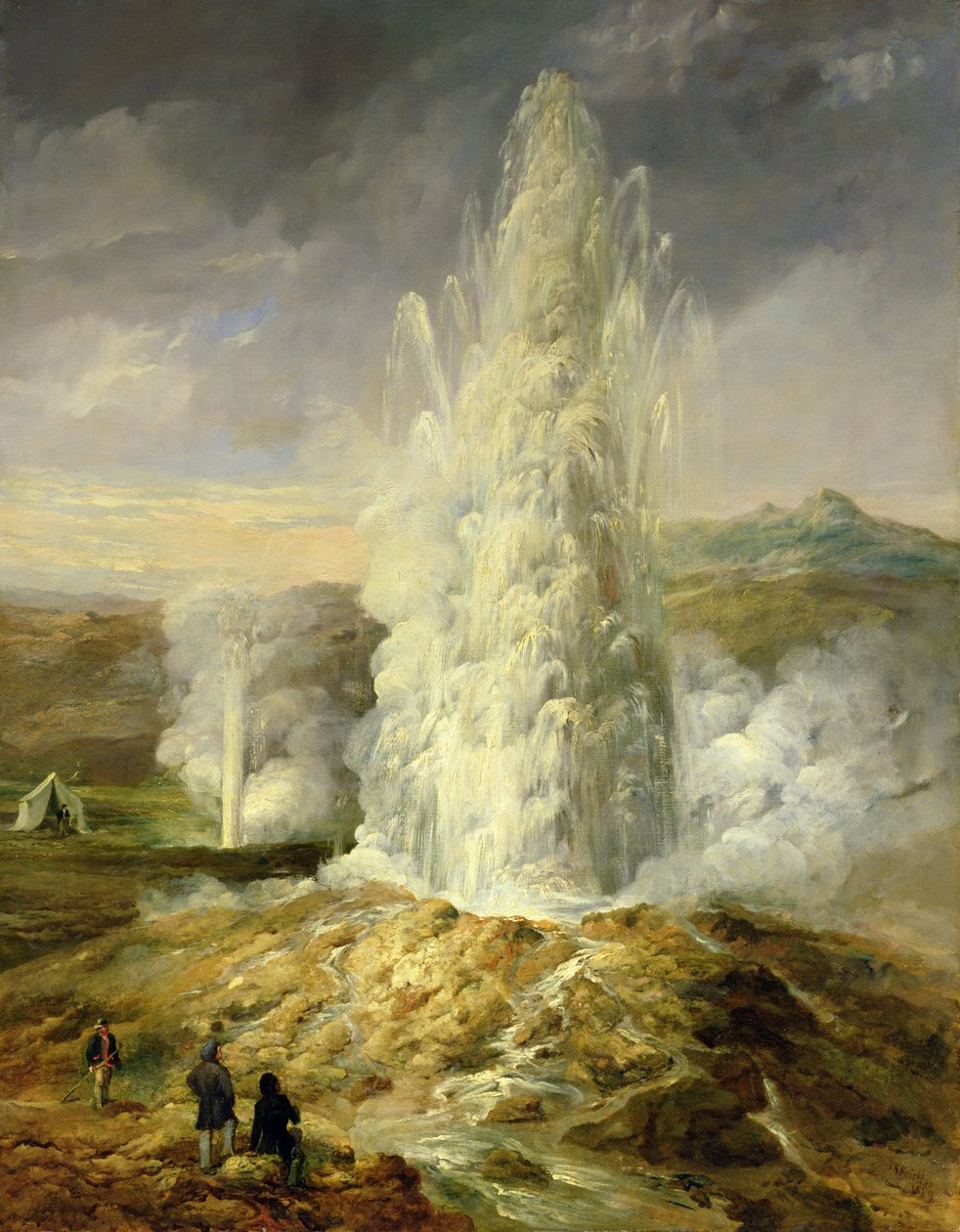 A Nagy Gejzír, Dél-Izland, 1849 alkotó: Thomas Kerr Fairless