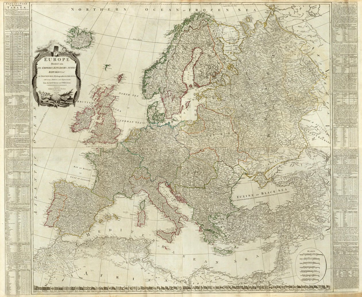 Európa birodalmakra, királyságokra, államokra, köztársaságokra oszlott alkotó: Thomas Kitchin