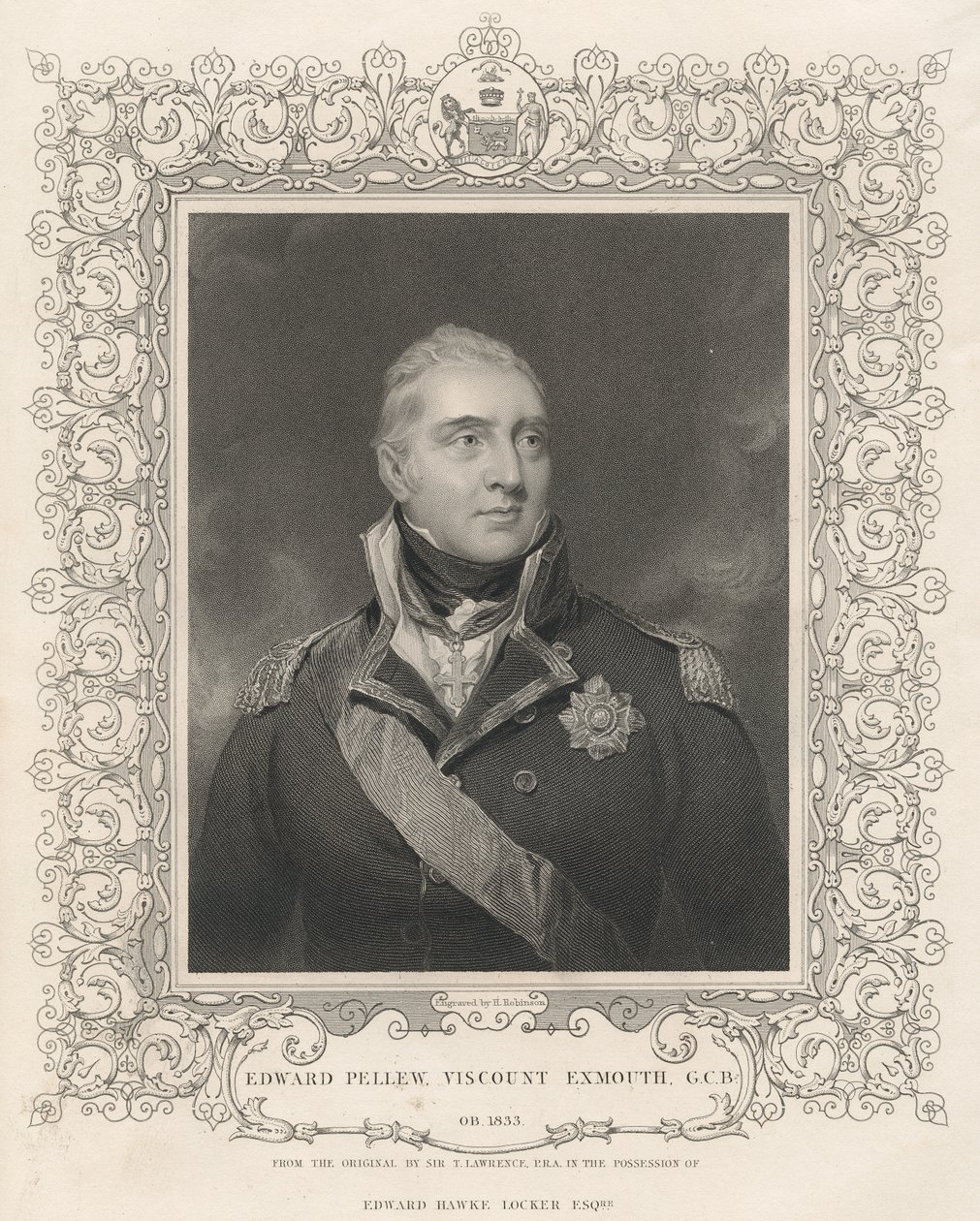 Sir Edward Pellew admirális, 1810 körül alkotó: Thomas Lawrence