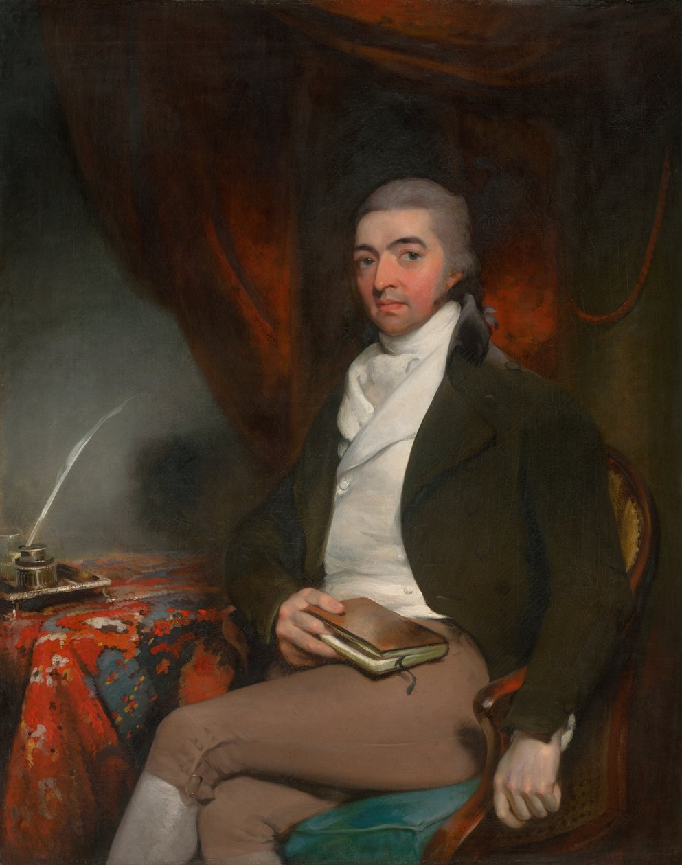 Ülő ember portréja könyvvel alkotó: Thomas Lawrence