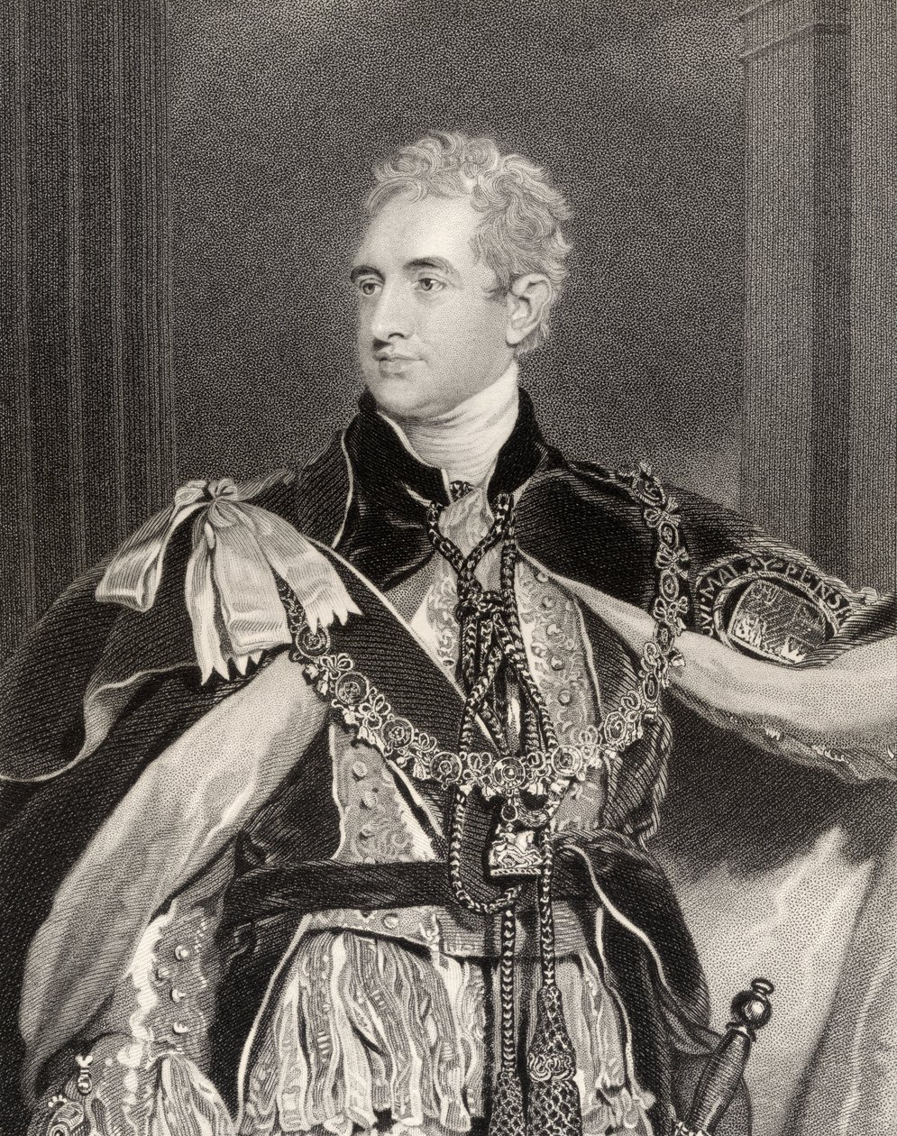 Robert Stewart Lord Castlereagh, Londonderry 2. márkija, metszett G. Adcock, a National Portrait Gallery-ből, kiadva 1835 körül alkotó: Thomas Lawrence