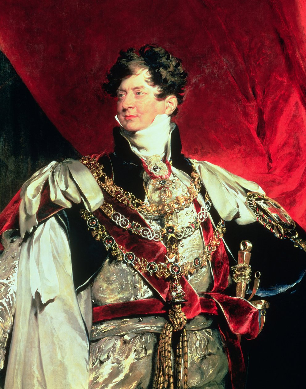 A régens herceg, később IV. György (1762-1830) harisnyakötős köntösében (61203. detil) alkotó: Thomas Lawrence
