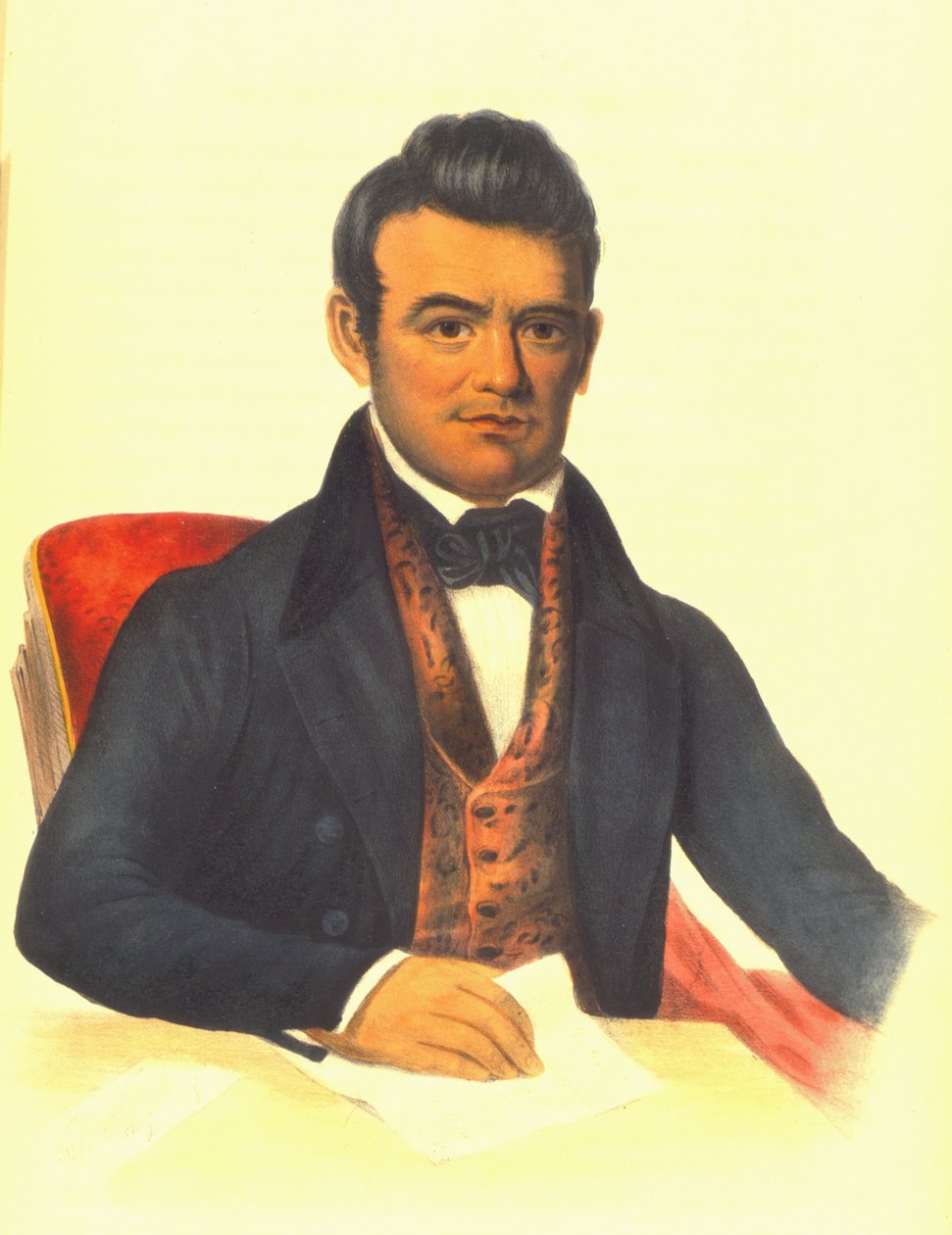 John Ross, Cherokee főnök, 1854-1848 (kézzel színezett litó) alkotó: Thomas Loraine McKenney