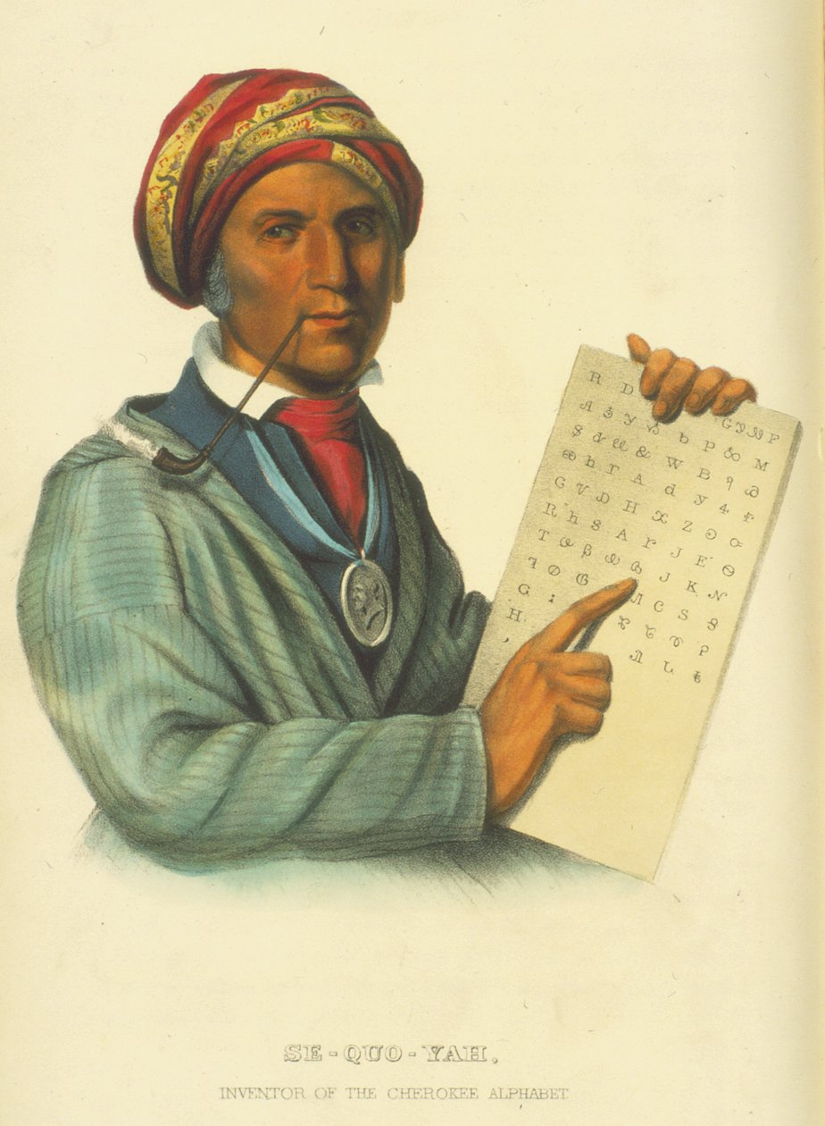 Se-Quo-Yah, 1848 (kézzel színezett litó) alkotó: Thomas Loraine McKenney