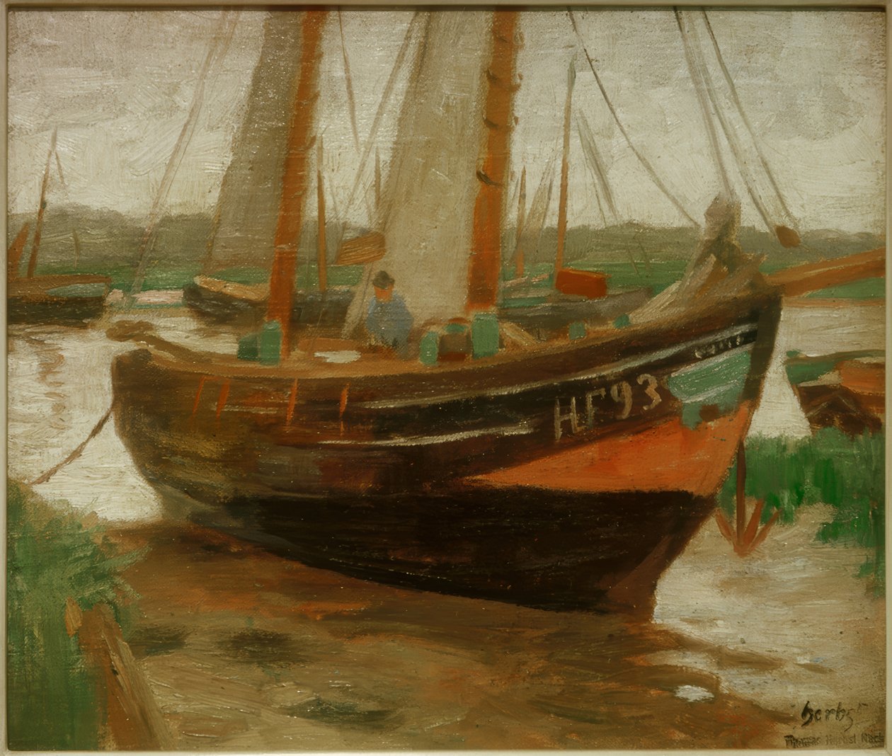 Finkenwerder vonóhálós halászhajó alkotó: Thomas Ludwig Herbst