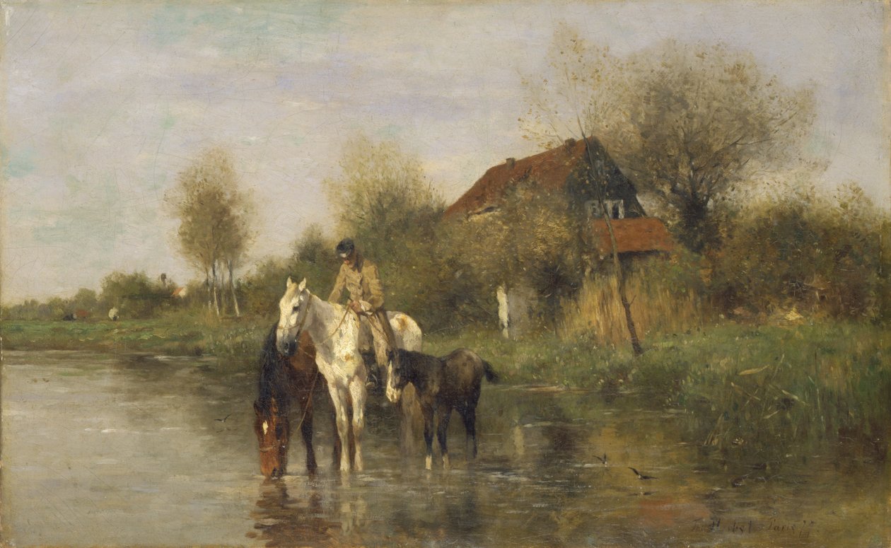 Lovak a vízen, 1877 alkotó: Thomas Ludwig Herbst