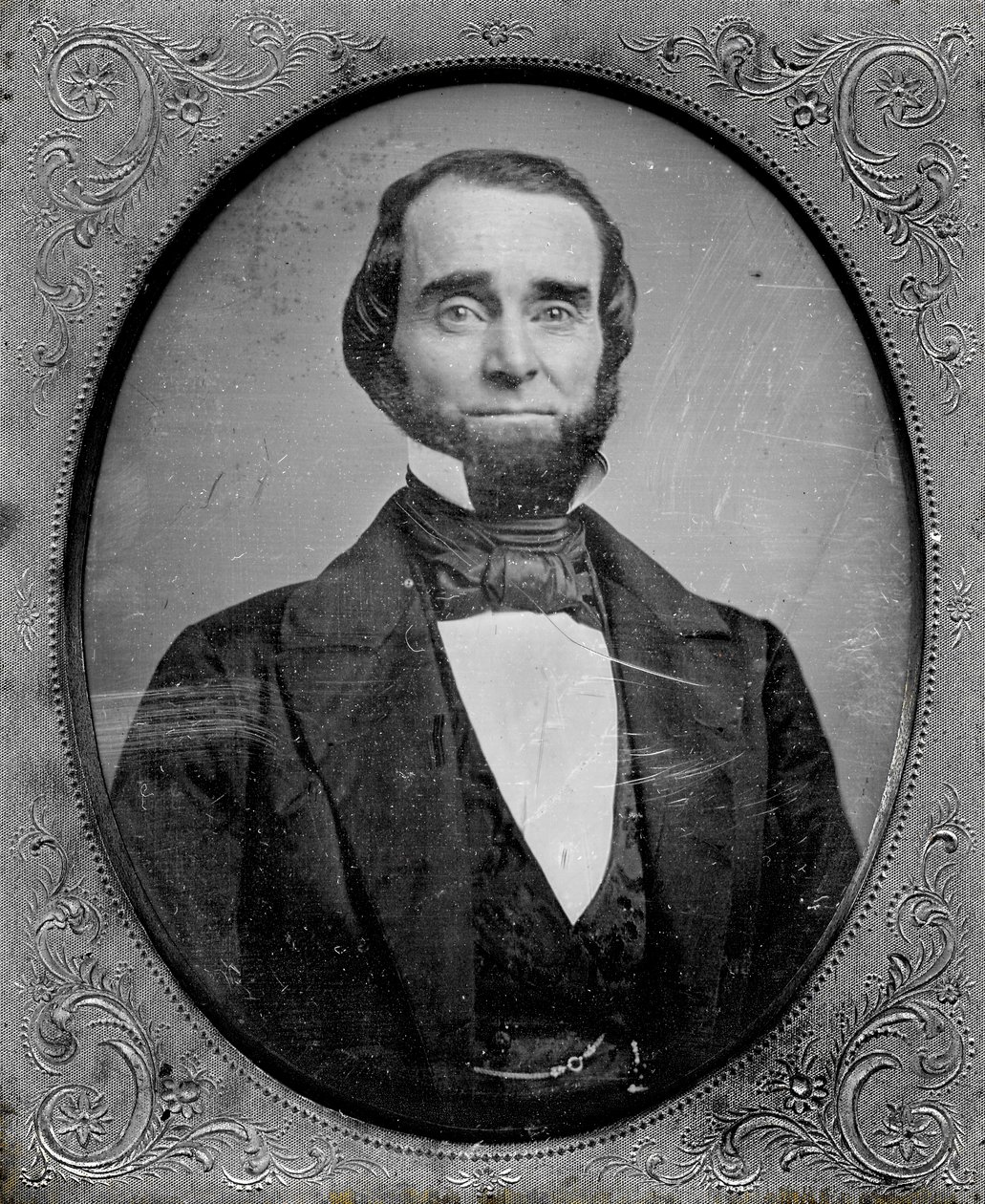 Dr. Thomas Reyburn portréja az Olive Streetről a St. Louis negyedik és ötödik utcája között. A Reyburn arcát rózsaszín pigmenttel színezték alkotó: Thomas M. Easterly