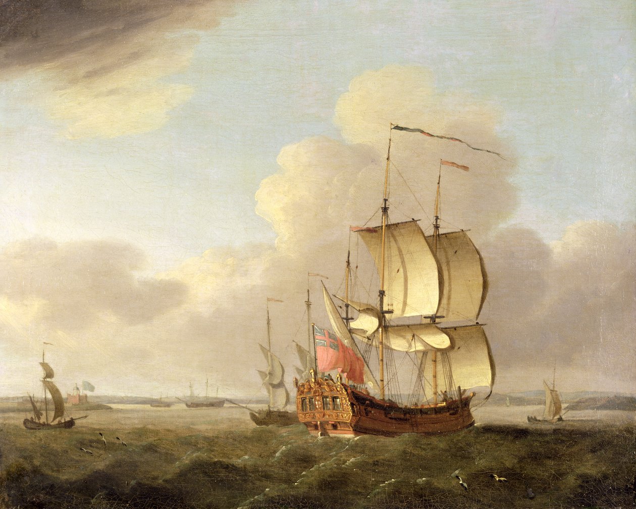 Szállítás a Temze torkolatában, 1761-66 körül alkotó: Thomas Mellish