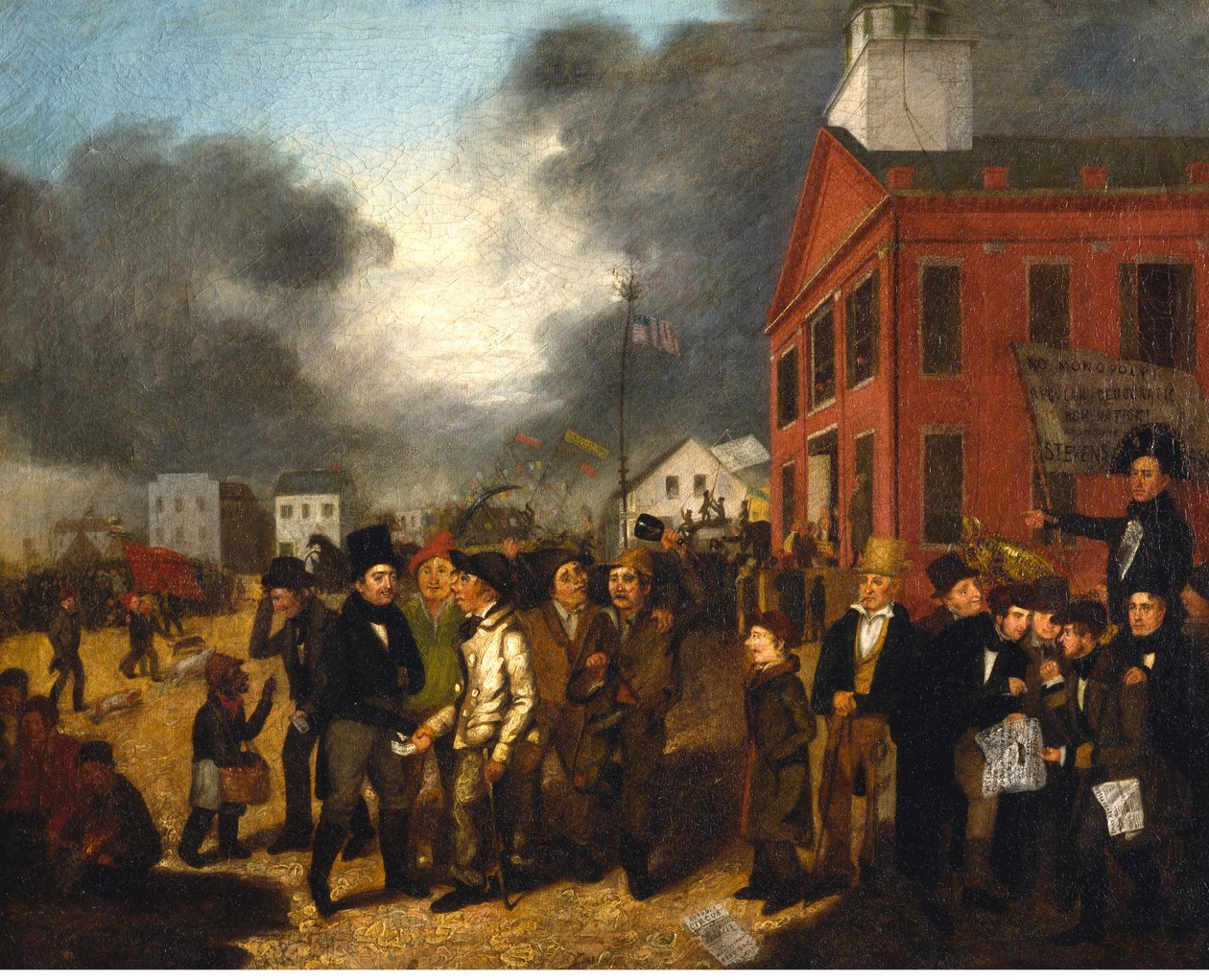 Első államválasztás a Michigan állambeli Detroitban, 1837 körül alkotó: Thomas Mickell Burnham