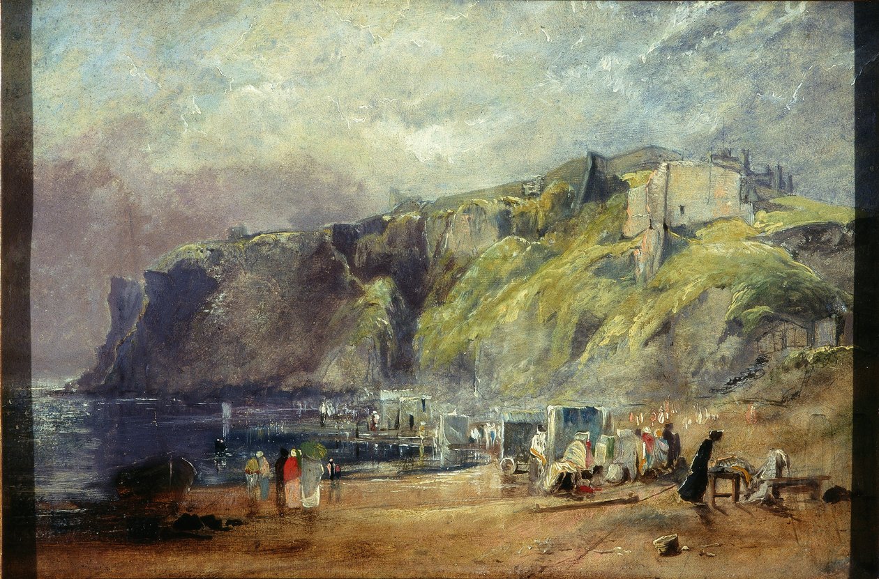 Tynemouth vára a Percy-öböl felől alkotó: Thomas Miles II Richardson