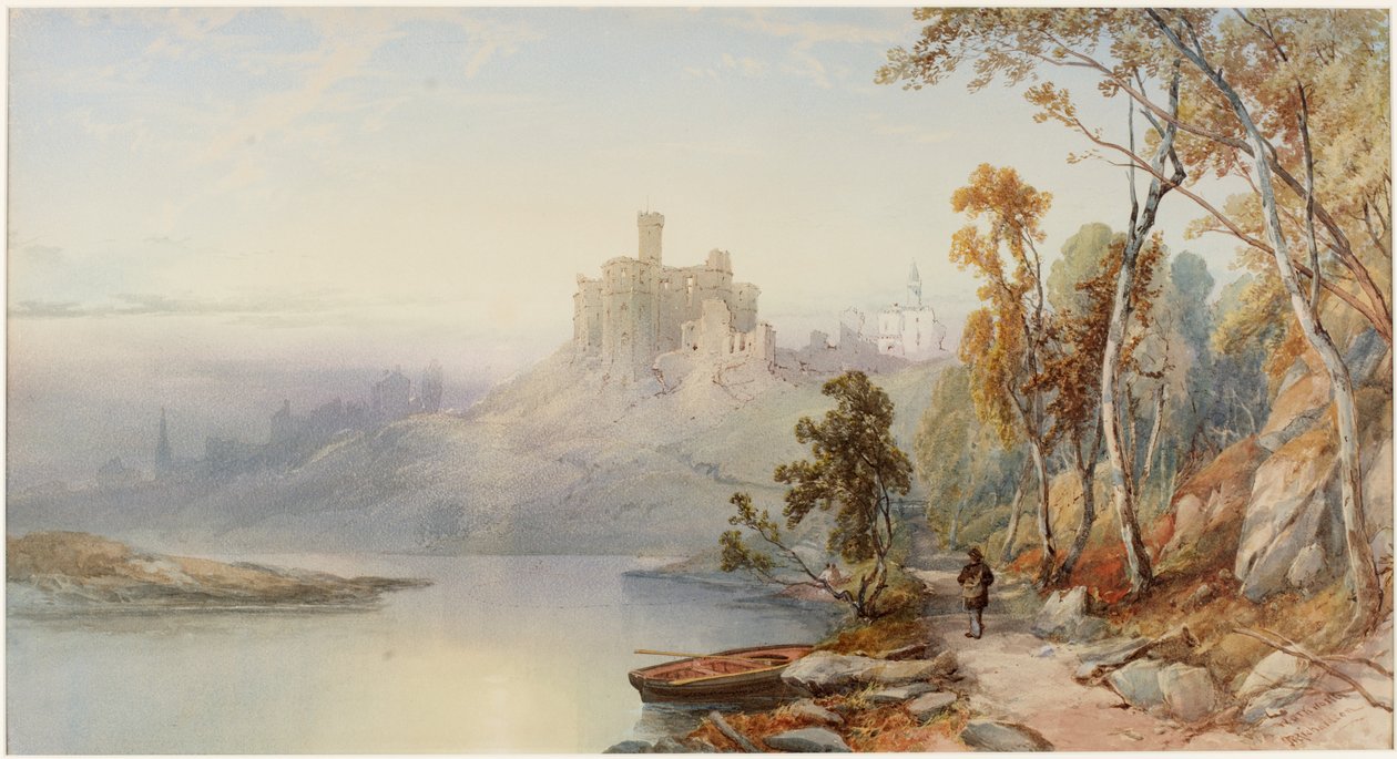 Warkworth kastély (testszín) alkotó: Thomas Miles II Richardson