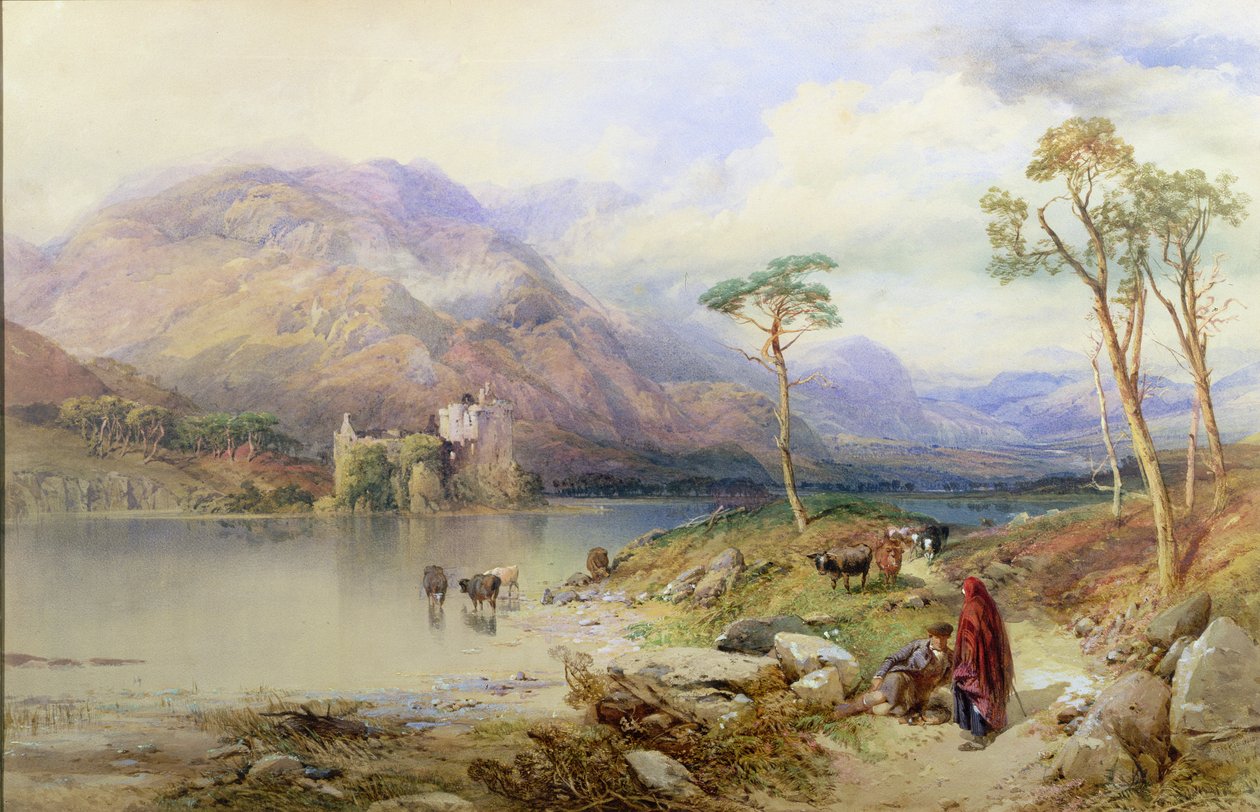 Kilchurn kastély a Loch Awe partján alkotó: Thomas Miles Richardson