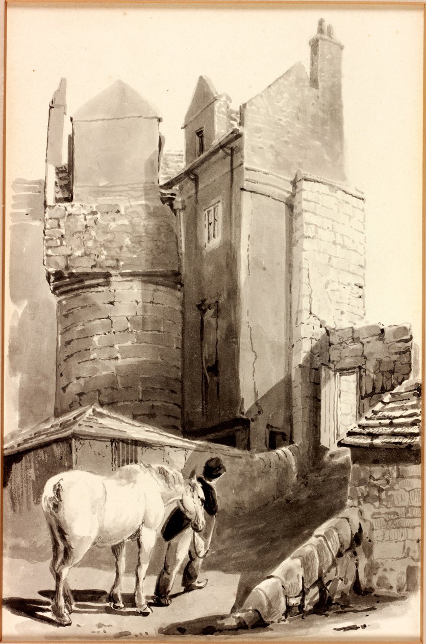 The Spital Gate, Newcastle upon Tyne (tinta, papír) alkotó: Thomas Miles Richardson
