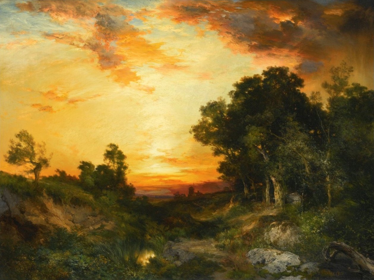 Naplemente, Amagansett alkotó: Thomas Moran