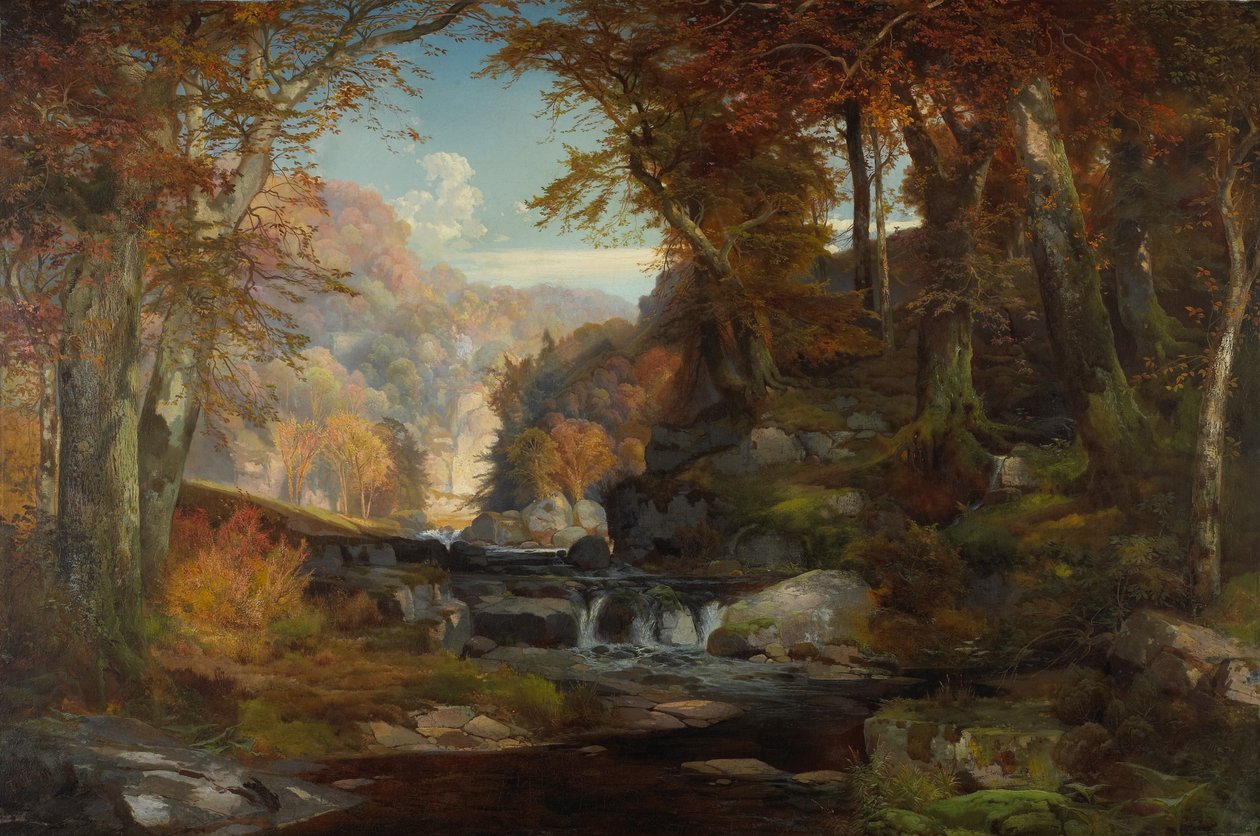 Jelenet a Tohickon-pataknál: 1868. ősz alkotó: Thomas Moran