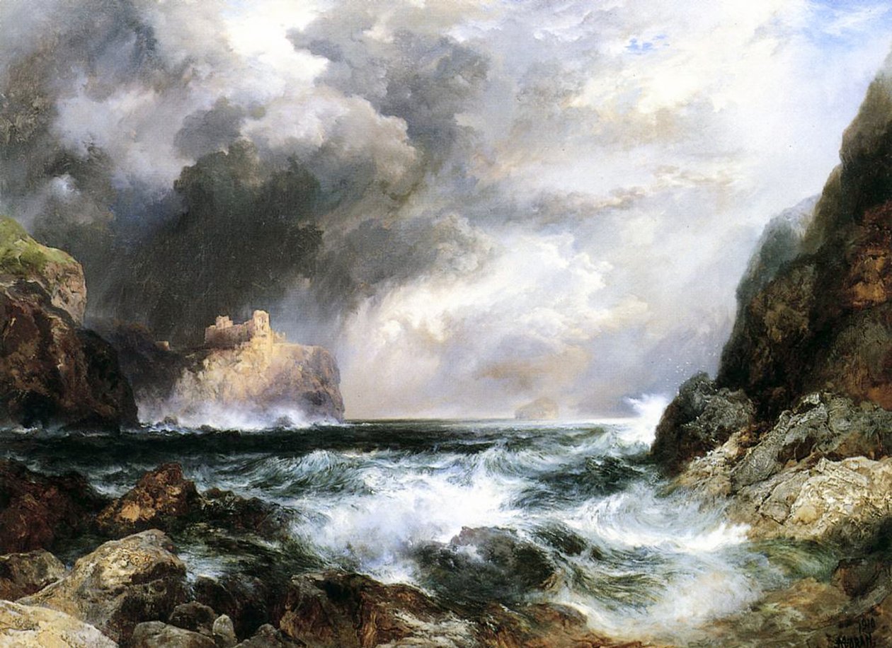 Kastély Skóciában, 1910 alkotó: Thomas Moran