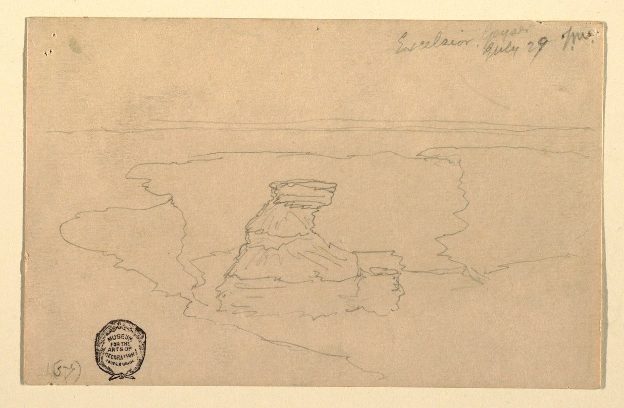 Rajz, Gejzír, Excelsior, Yellowstone Park, 1892. július 29 alkotó: Thomas Moran