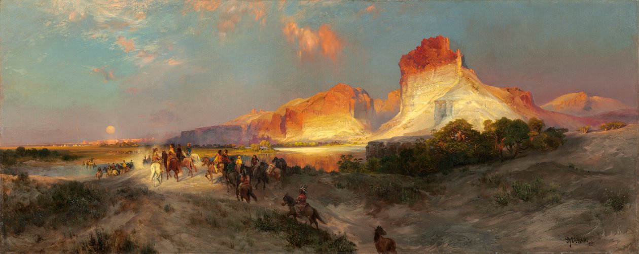 Green River Cliffs, Wyoming, 1881 alkotó: Thomas Moran