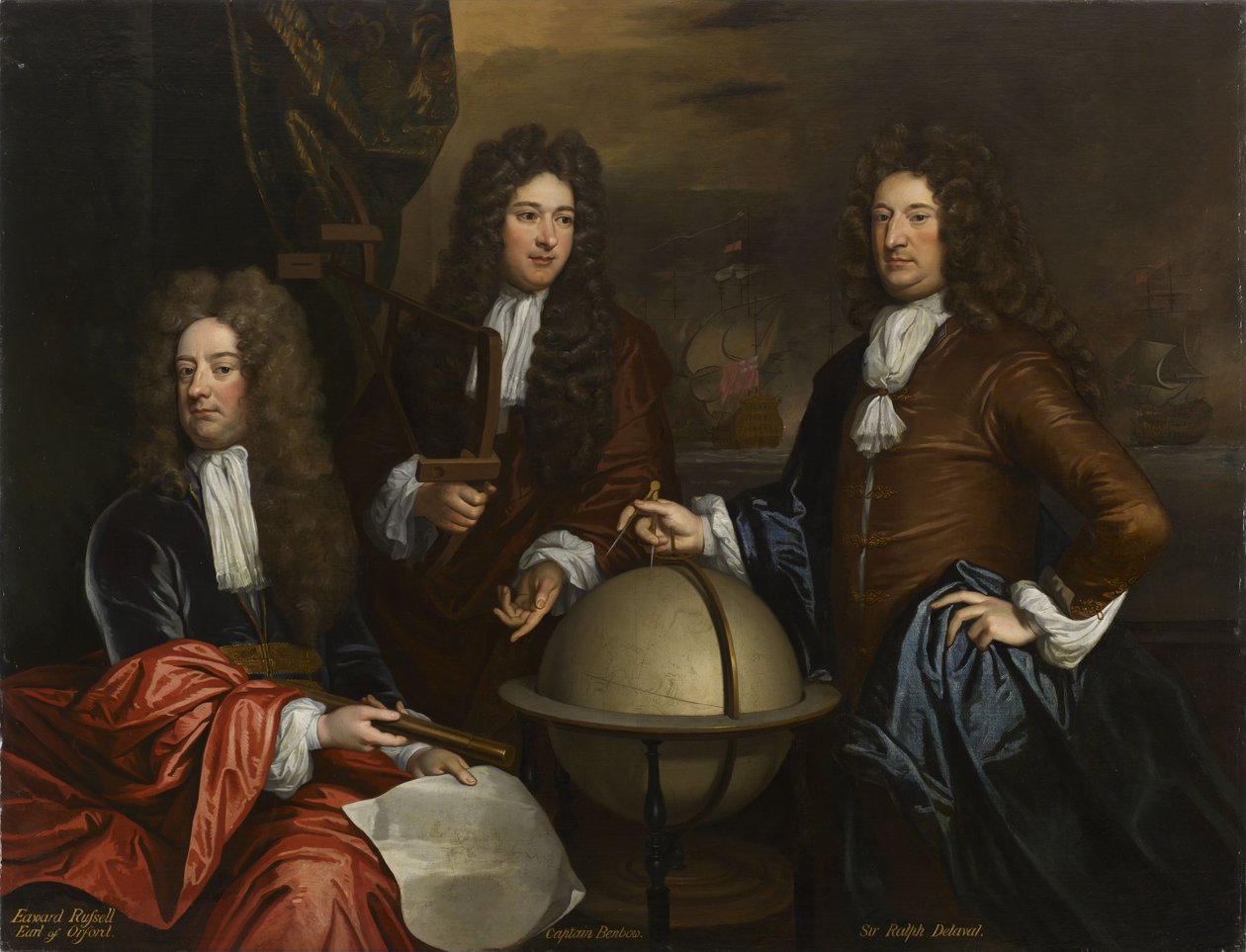 Thomas Phillips, John Benbow és Sir Ralph Delaval hármas portréja alkotó: Thomas Murray