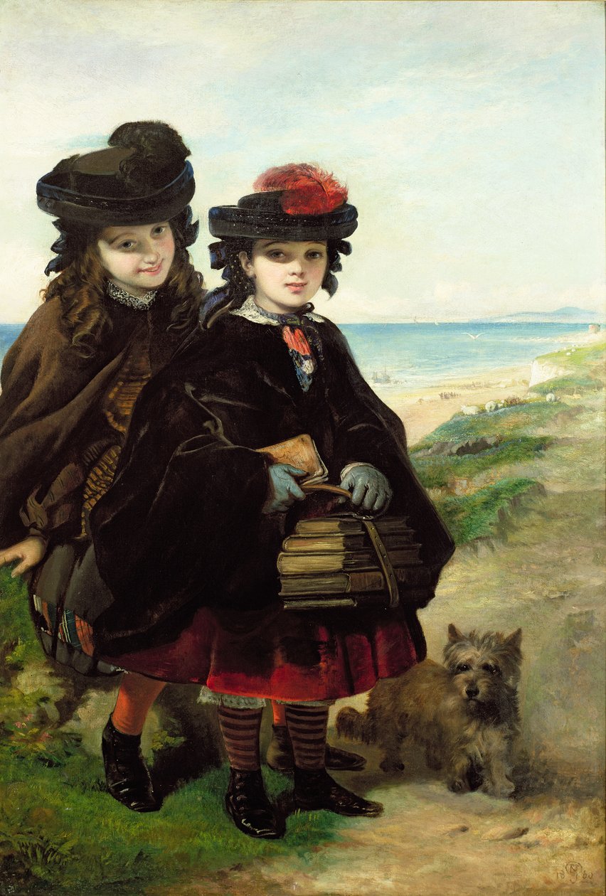 Iskolába, 1860 (olaj) alkotó: Thomas Musgrave Joy