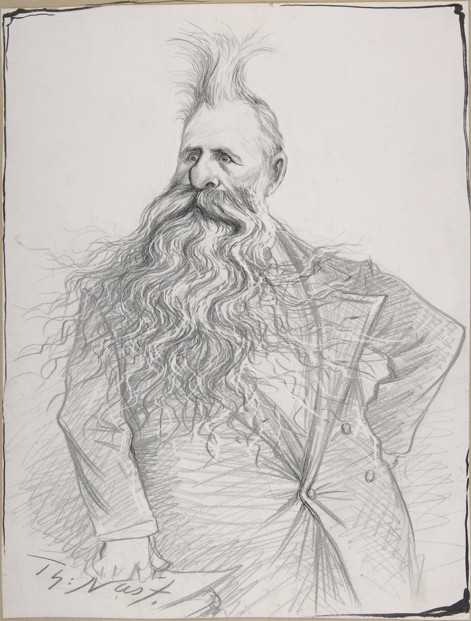 Joseph N. Dolph szenátor karikatúrája alkotó: Thomas Nast