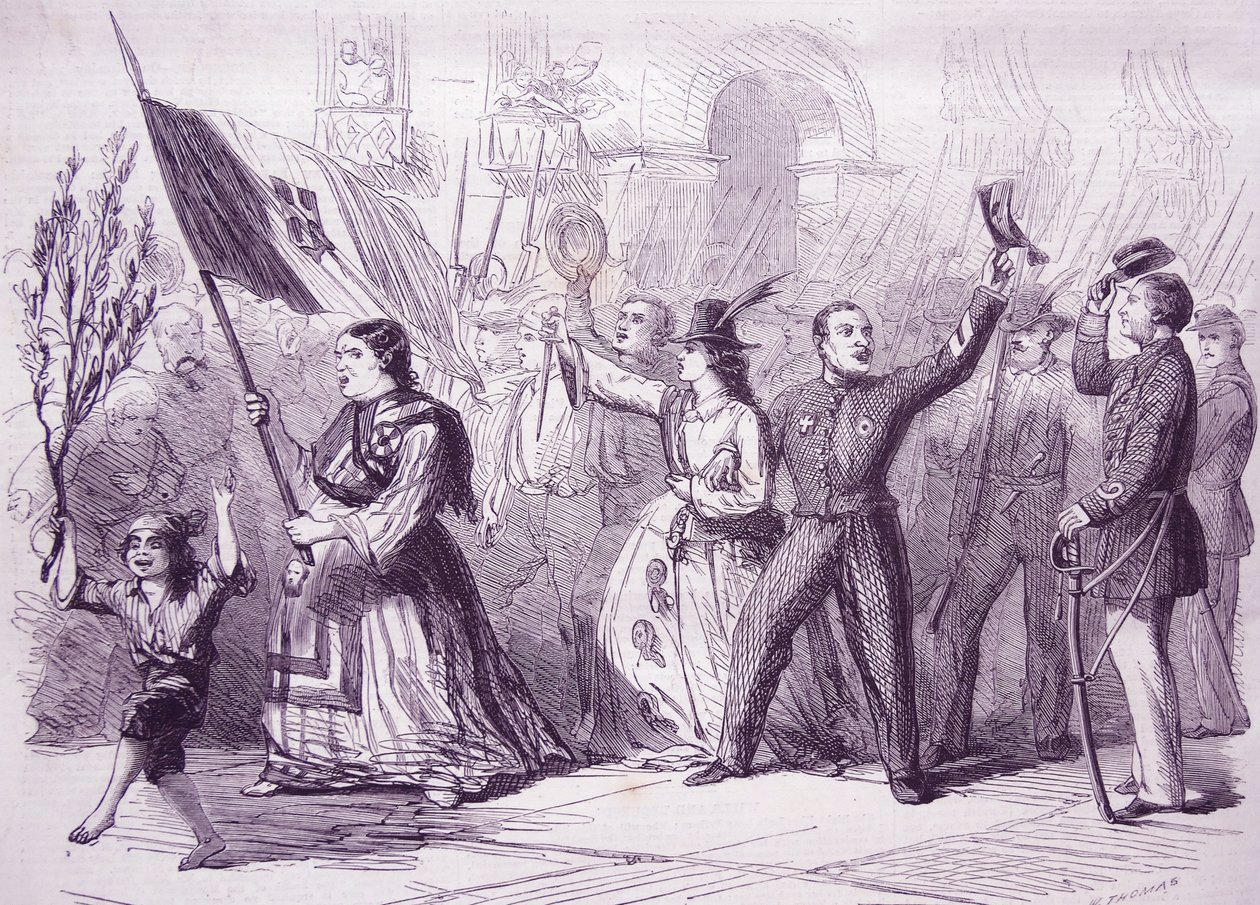 A nápolyi forradalom, 1860 alkotó: Thomas Nast
