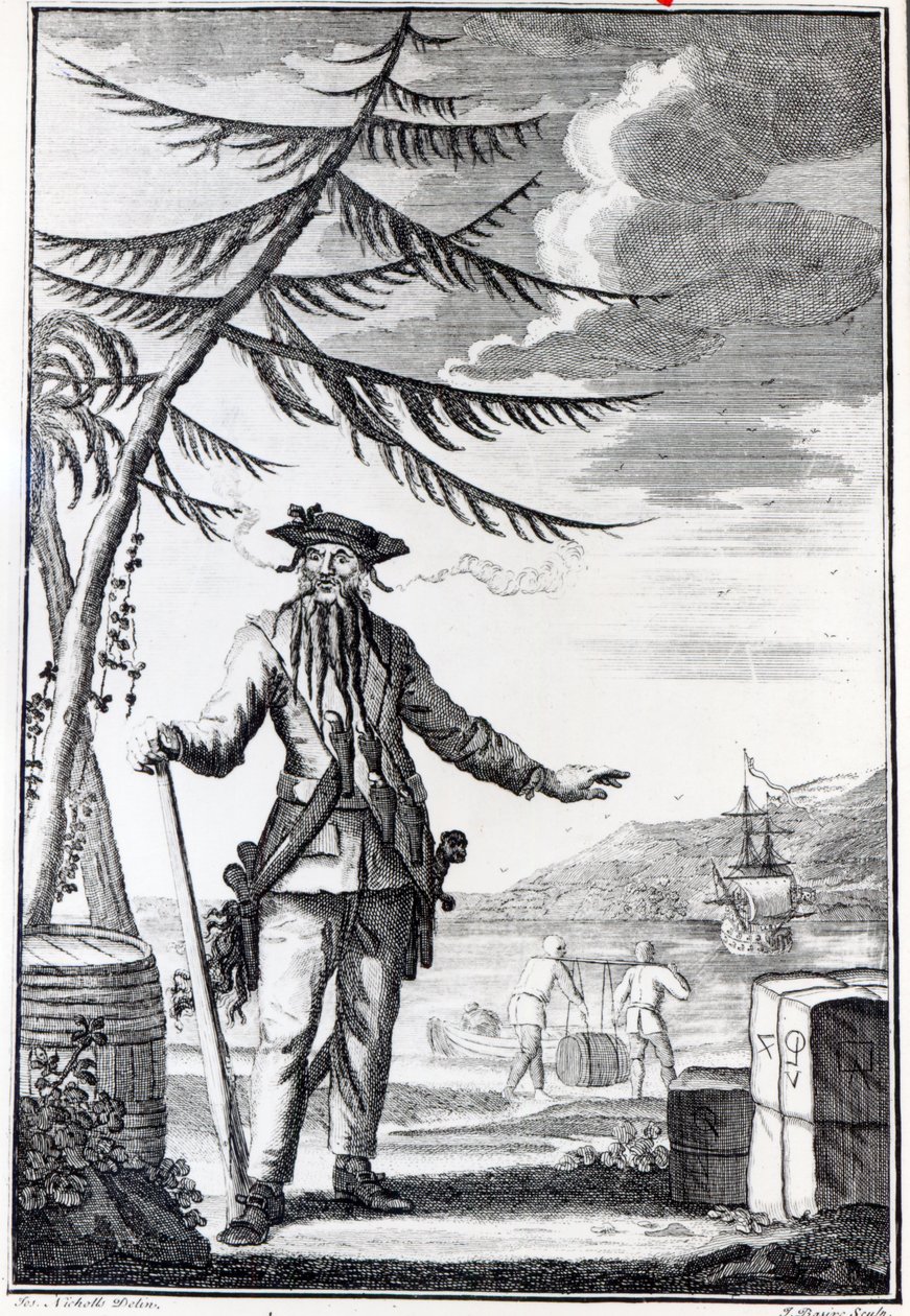Teach kapitány, közkeletű nevén Feketeszakáll, 1734 körül alkotó: Thomas Nicholls