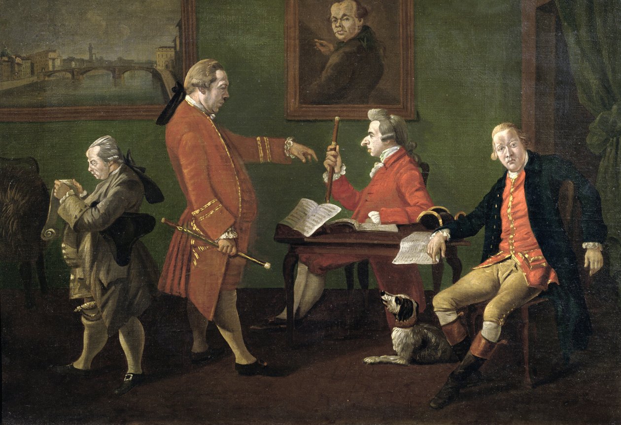 Lord William Cavendish (később Devonshire 5. hercege), William FitzHerbert és Mr Short (az oktató), 1780 körül alkotó: Thomas Patch