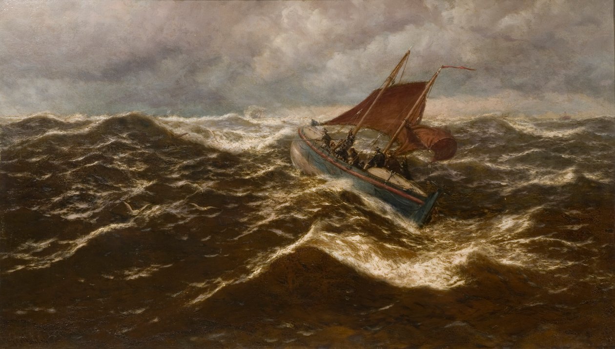 Távol a Goodwin Sandstől (Dover mentőcsónak) alkotó: Thomas Rose Miles