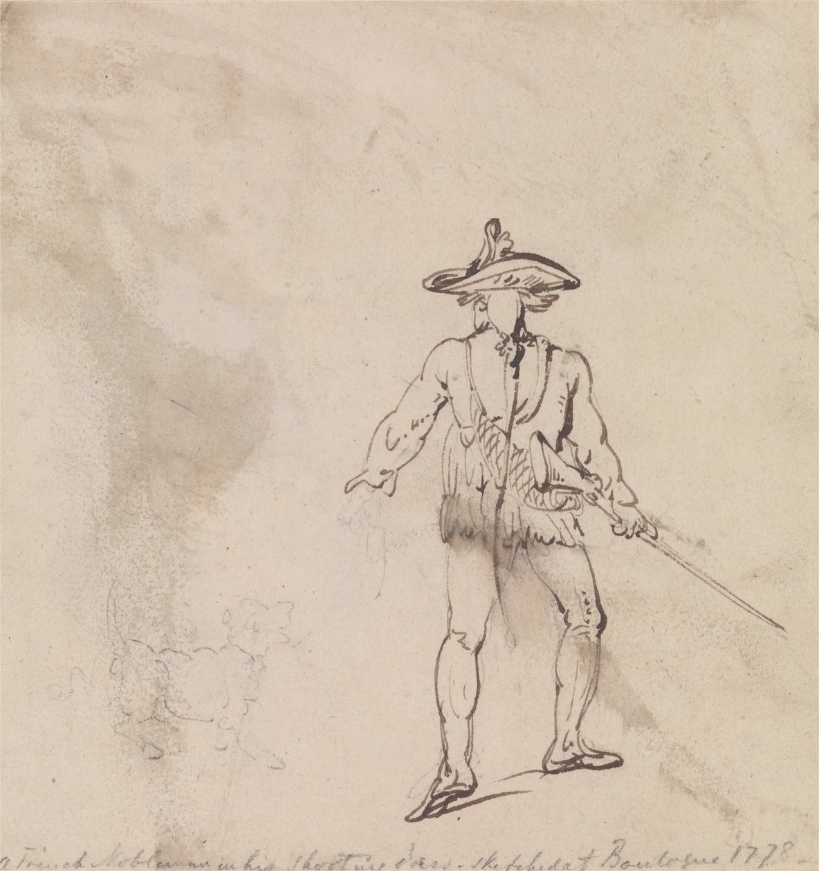 Egy francia nemes lövöldöz alkotó: Thomas Rowlandson