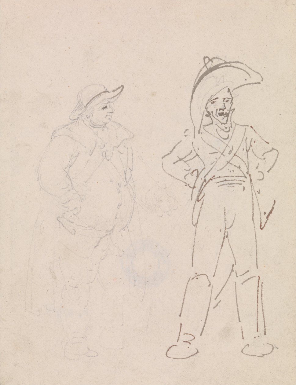 Egy csendőr és egy másik ember alkotó: Thomas Rowlandson
