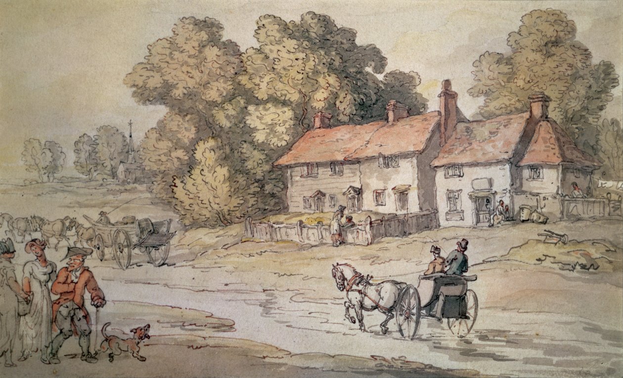 Egy koncert, amely egy folyamot forog alkotó: Thomas Rowlandson