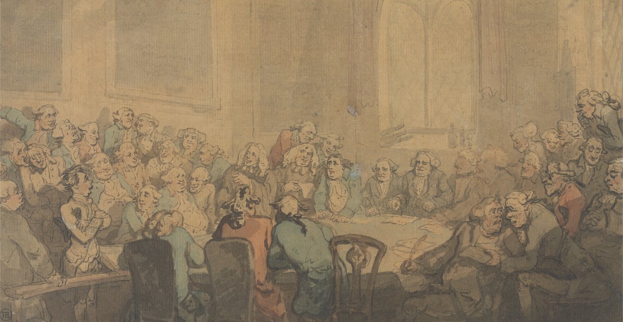 Jogi veszekedés alkotó: Thomas Rowlandson